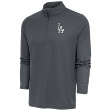 Кофта на короткой молнии Los Angeles Dodgers Antigua Metallic Epic - Heather Charcoal