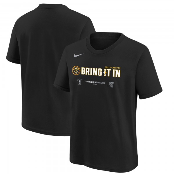Футболка Denver Nuggets Nike Youth 2023 NBA Playoffs Mantra - Black