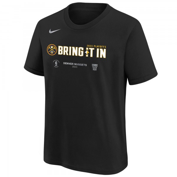 Футболка Denver Nuggets Nike Youth 2023 NBA Playoffs Mantra - Black