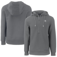 Толстовка New York Yankees Cutter & Buck Gray Roam Eco Half-Zip Recycled