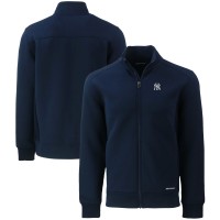 New York Yankees Cutter & Buck Navy Roam Eco Recycled Full-Zip Jacket