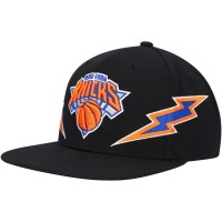 Бейсболка New York Knicks Mitchell & Ness Hardwood Classics Soul Double Trouble Lightning - Black