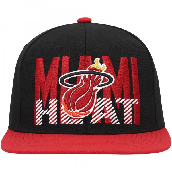 Miami Heat Mitchell & Ness SOUL Cross Check Snapback - Black