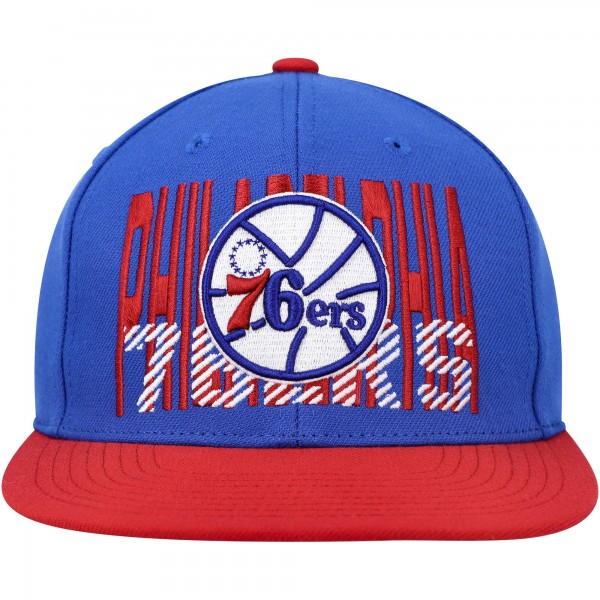 Бейсболка Philadelphia 76ers Mitchell & Ness SOUL Cross Check - Royal