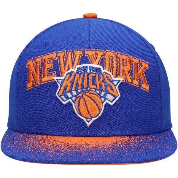 Бейсболка New York Knicks Mitchell & Ness Hardwood Classics Energy Re-Take Speckle Brim - Blue