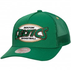 Бейсболка Boston Celtics Mitchell & Ness Team Seal Trucker - Kelly Green