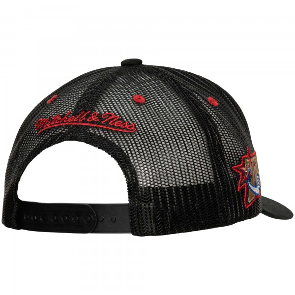 Бейсболка Philadelphia 76ers Mitchell & Ness Team Seal Trucker - Black