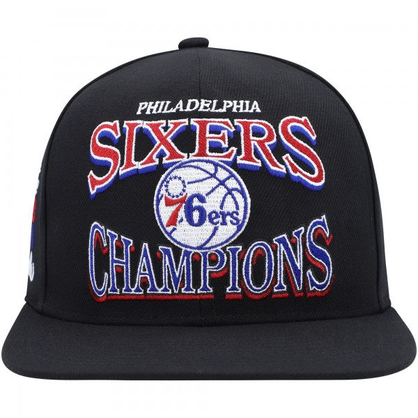 Бейсболка Philadelphia 76ers Mitchell & Ness Hardwood Classics SOUL Champions Era Diamond - Black