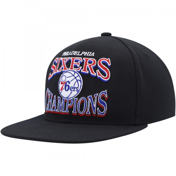 Бейсболка Philadelphia 76ers Mitchell & Ness Hardwood Classics SOUL Champions Era Diamond - Black
