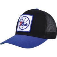 Бейсболка Philadelphia 76ers Mitchell & Ness SOUL Truck It Trucker - Black/Blue
