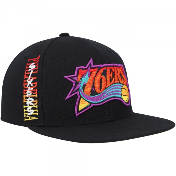 Бейсболка Philadelphia 76ers Mitchell & Ness Soul High-Grade Fade Undervisor - Black