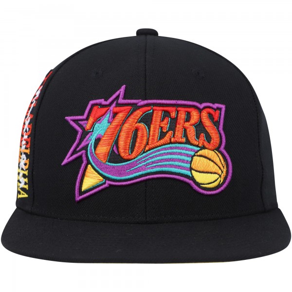 Бейсболка Philadelphia 76ers Mitchell & Ness Soul High-Grade Fade Undervisor - Black