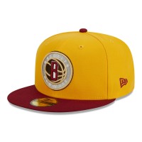 Бейсболка Brooklyn Nets New Era Fall Leaves 2-Tone 59FIFTY - Yellow/Red