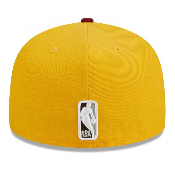 Бейсболка Golden State Warriors New Era Fall Leaves 2-Tone 59FIFTY - Yellow/Red