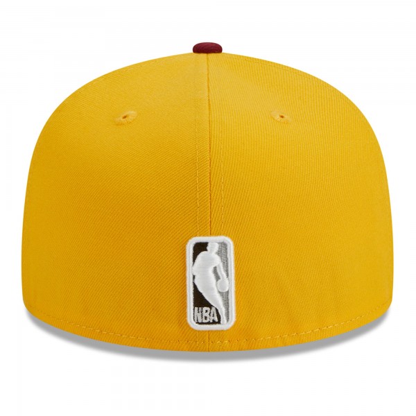 Бейсболка Los Angeles Lakers New Era Fall Leaves 2-Tone 59FIFTY - Yellow/Red
