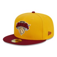 Бейсболка New York Knicks New Era Fall Leaves 2-Tone 59FIFTY - Yellow/Red