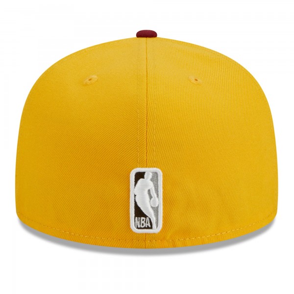 Бейсболка New York Knicks New Era Fall Leaves 2-Tone 59FIFTY - Yellow/Red