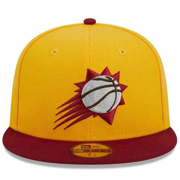 Бейсболка Phoenix Suns New Era Fall Leaves 2-Tone 59FIFTY - Yellow/Red