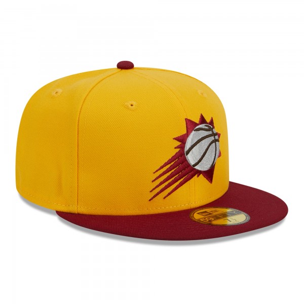 Бейсболка Phoenix Suns New Era Fall Leaves 2-Tone 59FIFTY - Yellow/Red