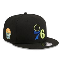 Бейсболка Philadelphia 76ers New Era Neon Pop 9FIFTY - Black
