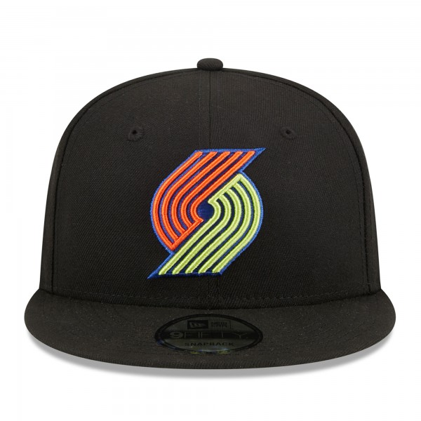 Бейсболка Portland Trail Blazers New Era Neon Pop 9FIFTY - Black