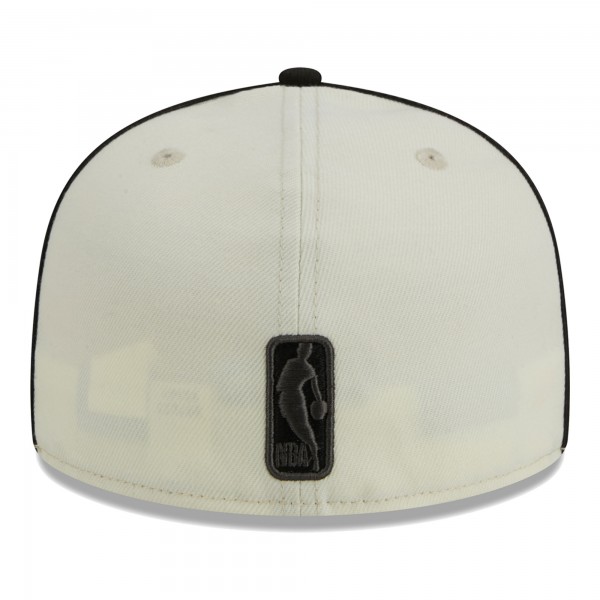 Бейсболка Brooklyn Nets New Era Piping 2-Tone 59FIFTY - Cream/Black