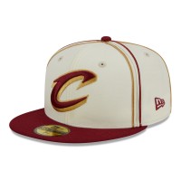 Бейсболка Cleveland Cavaliers New Era Piping 2-Tone 59FIFTY - Cream/Wine
