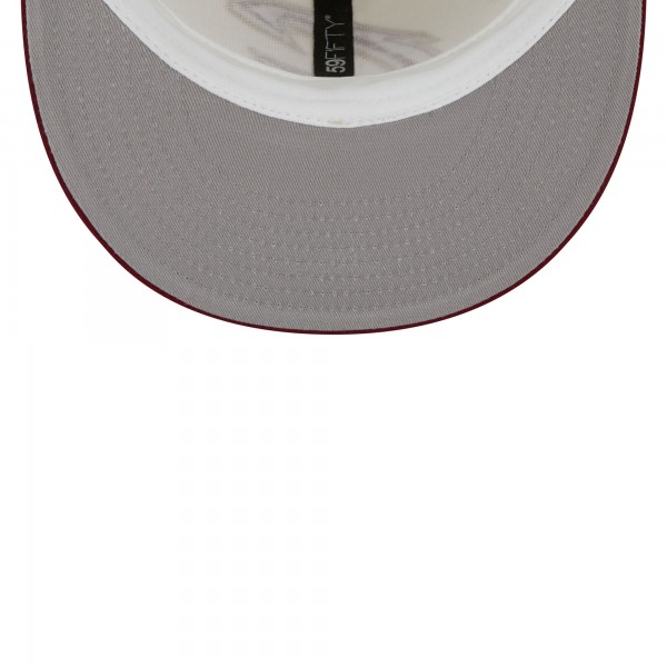 Бейсболка Cleveland Cavaliers New Era Piping 2-Tone 59FIFTY - Cream/Wine