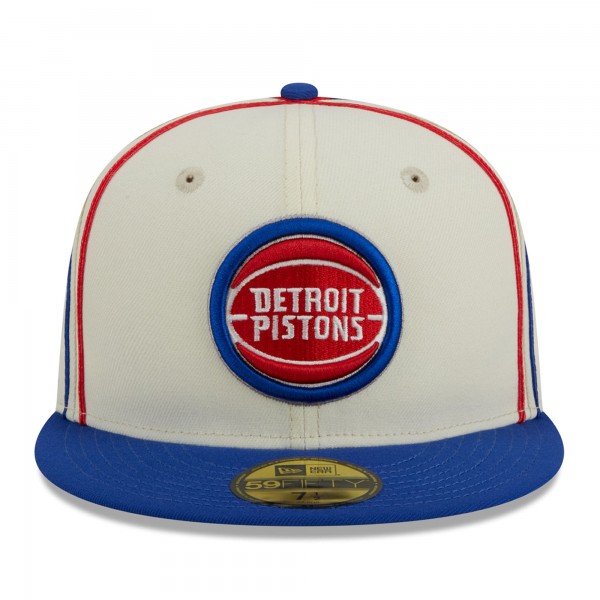 Бейсболка Detroit Pistons New Era Piping 2-Tone 59FIFTY - Cream/Blue