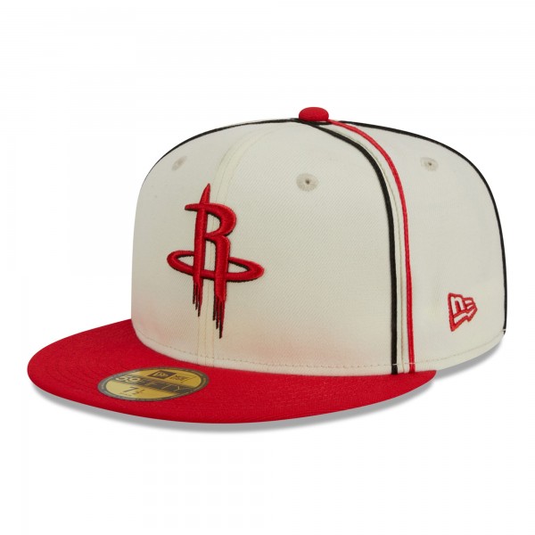 Бейсболка Houston Rockets New Era Piping 2-Tone 59FIFTY - Cream/Red