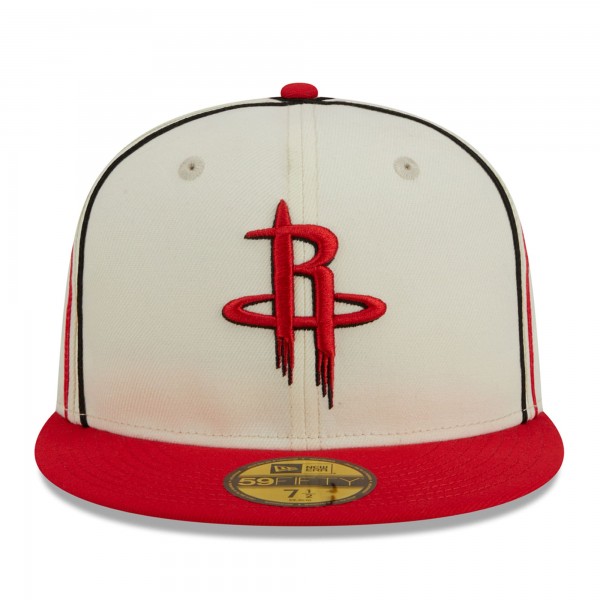 Бейсболка Houston Rockets New Era Piping 2-Tone 59FIFTY - Cream/Red