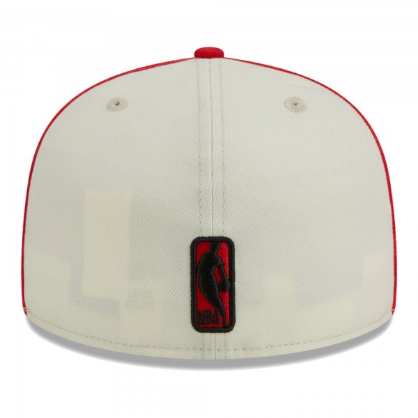 Бейсболка Houston Rockets New Era Piping 2-Tone 59FIFTY - Cream/Red