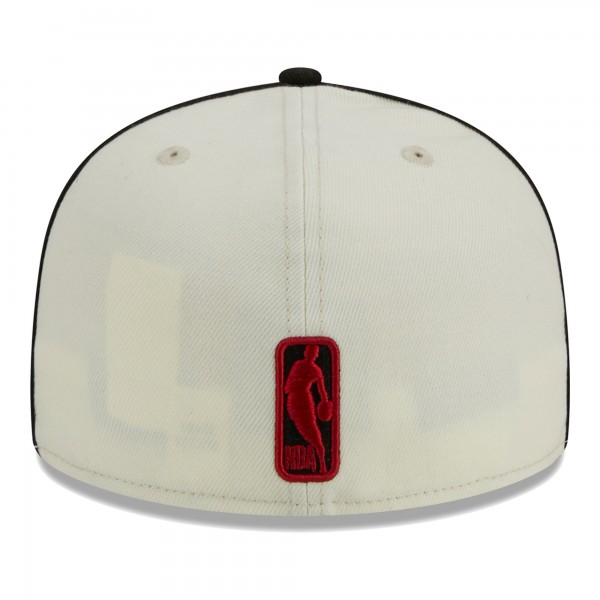 Бейсболка Miami Heat New Era Piping 2-Tone 59FIFTY - Cream/Black