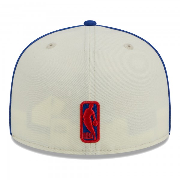 Бейсболка Philadelphia 76ers New Era Piping 2-Tone 59FIFTY - Cream/Royal