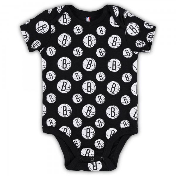 Newborn & Малышам Brooklyn Nets Gray Two-Pack Double Up Bodysuit Set
