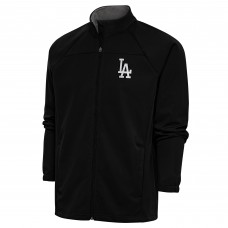 Кофта на молнии Los Angeles Dodgers Antigua Metallic Links Golf - Black