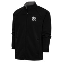 Кофта на молнии New York Yankees Antigua Metallic Links Golf - Black