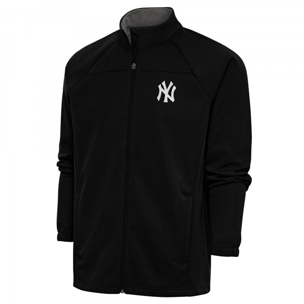 Кофта на молнии New York Yankees Antigua Metallic Links Golf - Black