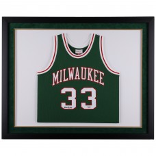 Kareem Abdul-Jabbar Milwaukee Bucks Autographed Fanatics Authentic Framed Mitchell & Ness Green 1970-71 Throwback Jersey