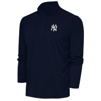 Кофта на короткой молнии New York Yankees Antigua Navy Metallic Tribute