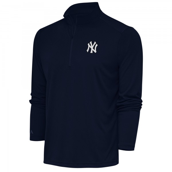 Кофта на короткой молнии New York Yankees Antigua Metallic Tribute - Navy