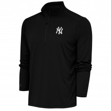Кофта на короткой молнии New York Yankees Antigua Metallic Tribute - Black