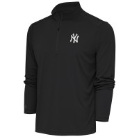 Кофта на короткой молнии New York Yankees Antigua Metallic Tribute - Charcoal