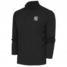 Кофта на короткой молнии New York Yankees Antigua Metallic Tribute - Charcoal
