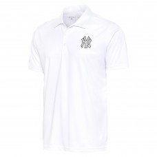 New York Yankees Antigua White Metallic Tribute Polo