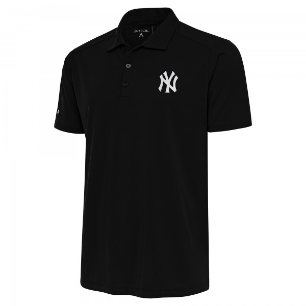 New York Yankees Antigua Black Metallic Tribute Polo
