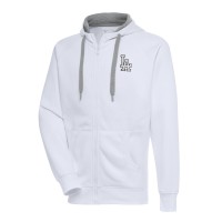 Толстовка на молнии Los Angeles Dodgers Antigua Metallic Victory - White