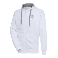Толстовка на молнии New York Yankees Antigua Metallic Victory - White