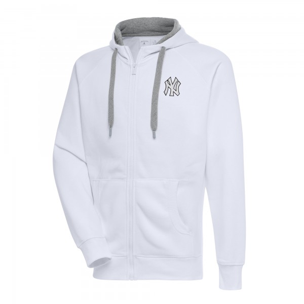 Толстовка на молнии New York Yankees Antigua Metallic Victory - White