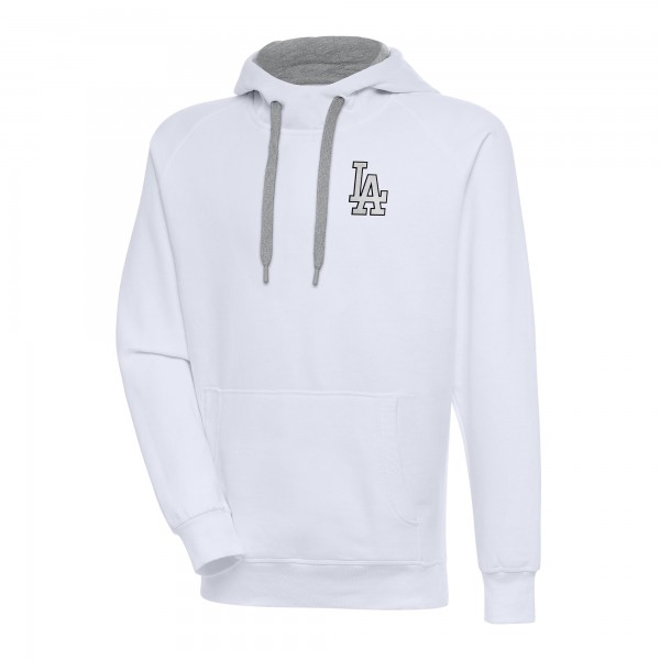 Los Angeles Dodgers Antigua White Metallic Victory Pullover Hoodie